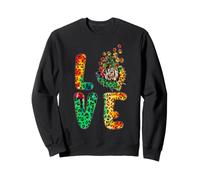 Love Old English Chien de Berger Tournesol imprimé léopard Sweatshirt