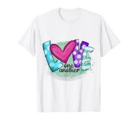 Love One Another 1 John 4:7 Écritures Bible Message Artwork T-Shirt
