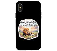 Love One Another As I Have Loved You Verse de la Bible chrétienne Coque pour iPhone X/XS
