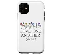 Love One Another Daisy Boho Christian Bible Verse John 13:34 Coque pour iPhone 11