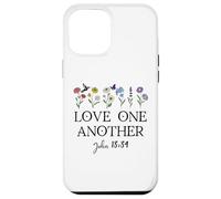 Love One Another Daisy Boho Christian Bible Verse John 13:34 Coque pour iPhone 12 Pro Max