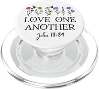 Love One Another Daisy Boho Christian Bible Verse John 13:34 PopSockets PopGrip pour MagSafe
