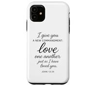 Love One Another John 13:34 Écriture Bible Verse Prière Dieu Coque pour iPhone 11