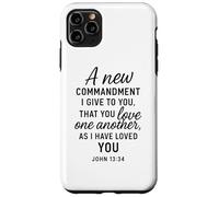 Love One Another John 13:34 Écriture Bible Verse Prière Dieu Coque pour iPhone 11 Pro Max