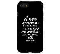 Love One Another John 13:34 Écriture Bible Verse Prière Dieu Coque pour iPhone SE (2020) / 7/8