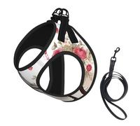 Love Paris Tower Harnais pour chien Motif cœur Café Vin Parfum Vélo Pour chiens de petite et moyenne taille Parfait pour les aventures en plein air