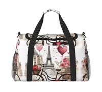 Love Paris Tower Sac à bandoulière pour femme et homme Motif cœur Café vin parfum, noir, One Size