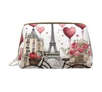 Love Paris Tower Trousse de toilette en forme de cœur pour café, vin, parfum, vélo, organisateur de maquillage pour pinceaux de maquillage, rouges à lèvres, blanc, One Size