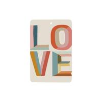 Love Pastel Rainbow Letters Lot de 4 désodorisants de voiture scandinaves à suspendre Cartes parfumées pour tablettes d'aromathérapie de voiture