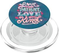 Love Patient Kind 1 Corinthiens 13:4 Bible sur Le Mariage Amoureux PopSockets PopGrip pour MagSafe