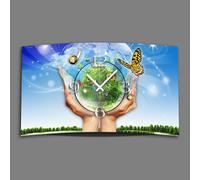 Love Peace Harmony Horloge murale design horloges murales modernes silencieuses sans tic-tac dixtime 3DS-0082