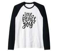 Love Peace Joy Noël Vacances Manche Raglan