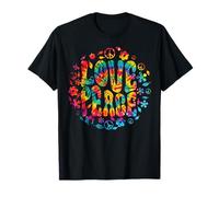 Love Peace Sign Tie Dye Groovy Hippie Retro 60s 70s Costume T-Shirt