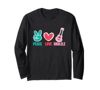 Love Peace Ukulele I Guitare Musique Coeur Instrument Manche Longue