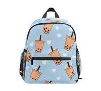 Love Pearl Sac à dos pour enfant Motif thé au lait Sac à dos pour garçon Sac à dos maternelle Sac d'école maternelle Sac de voyage pour fille