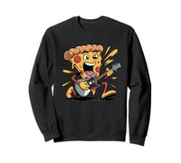 Love Pizza Slice of Pizza Costume Guitare Rock and Roll Pizza Sweatshirt