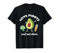 Love Plants and Eat Funny Vegan Vegetarian Plant Based Diet T-Shirt