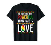 Love Powerful Than Hate Black History Month T-Shirt