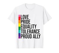 Love Pride Equality Tolerance Proud Ally T-Shirt