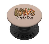 Love Pumpkin Spice Fall Season Coffee Lover Autumn Women PopSockets PopGrip Adhésif