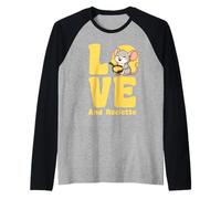 Love & Raclette - Humour Cheese Souris Fondue Addict poêlon Manche Raglan