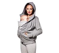 Love Radius Le Sweat du Parent - Gris Chiné Taille L | Sweat Grossesse et maternité - Sweat de Portage - Extension Invisible - Coupe ajustée
