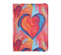 Love red - Porte-carte en cuir de qualité supérieure pour la Saint-Valentin, pour carte d'identité, permis de conduire, principales cartes d'information de contact pour homme et femme, Couleur 1, 1