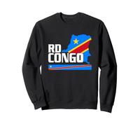 Love République démocratique du Congo Drapeau Carte Fierté Congolaise Sweatshirt