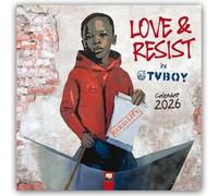 Love & Resist by TVBOY - Art Calendar 2026 - Original Flame Tree Publishing Calendar [Calendrier]