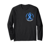 Love Ribbon Support de Sensibilisation au diabète Bleu T1D T2D Manche Longue