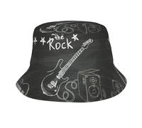 Love Rock Bob unisexe pour l'extérieur, la plage, les vacances, la rentrée scolaire, noir