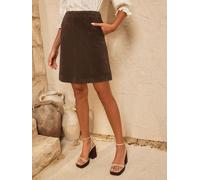 Love & Roses Love & Roses Chocolate Brown Faux Suede Mini Skirt Chocolate Brown EU 34 (UK 6)