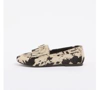 Love & Roses Love & Roses Cow Print Real Suede Whipstich Fringe Moccassin Casual Loafer Shoes Cow Print EU 36 (UK 3)