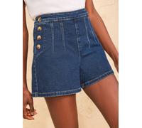 Love & Roses Love & Roses Dark Blue Denim Sailor Shorts Dark Blue EU 48 (UK 20)