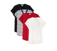 love & roses T-shirt rouge / noir / blanc, Taille XL