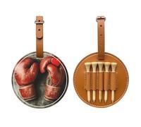 Love Sac de rangement pour tees de golf marron - Sac de rangement multifonction pour tees de golf pour homme - Matériau PU durable