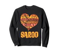 Love Sarod Orange Mandala Heart Instrument à Cordes Indien Sweatshirt