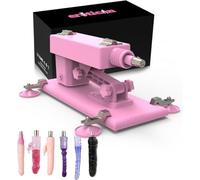 Love Sex Machine avec 6 godes - Puissante machine à baiser pour hommes et femmes avec attaches anales et clitoridiennes - Action