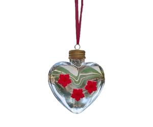 Love Shape Hanging Hummingbird Feeder - Top Fill Bird Waterer, 3 Port Dispenser, Outdoor Garden Decor | Heart Design Hangable Container for Patio Balcony Yard, Backyard Wildlife Attraction