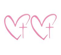 Love Shape Side Window Graphic Weatherproof Adhesive Vehicle Emblem