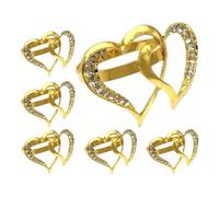 Love Shaped Napkin Rings - 6 anneaux creux avec strass Valentine Decoration For Holidays Dinners, Table Home And Everyday Dining, These Double Heart Are A Breez