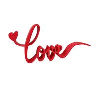 Love Sign Blocks - 17,7 x 2 x 7,7 cm - Lettres Rouges - Décoration de Table - Lettre - Décoration de Table pour la Maison, la Chambre, la Chambre, l'hôtel, la Salle à Manger, la Chambre, Le