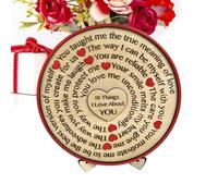 Love Sign, Rustic Wooden Accent, Romantic Desk Ornament with Standing Base, Valentine Holiday Display Piece, Warm Interior Styling Touch, for Wife Girlfriend Home Living Room Entryway