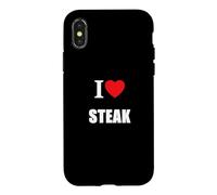Love Steak BBQ Bœuf Farmer Boucher Fête des Pères Coque pour iPhone X/XS