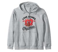 Love Stinks Pass The Chocolate Funny Anti Valentine Sweat à Capuche