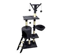 Love Story, Arbre à Chat avec 4 Plateformes et 4 Jouets H138 cm Anthracite