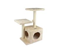 Love Story, Arbre à Chat avec Jouet et Niche H60 cm Ecru