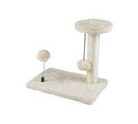 Arbre à Chat avec Jouets "1 Plateforme" 28cm Écru Beige G