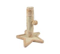 Love Story, Arbre à Chaton avec Socle Etoile et Jouet MDF 30 x 30 x H33 cm Ecru