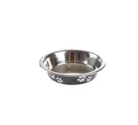 Gamelle pour Chien & Chat Motifs Pattes 12cm Noir Noir G